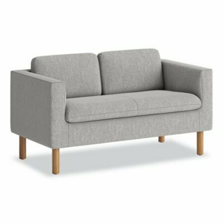 THE HON CO Loveseat, 2-Seat, 53-1/2inx26-3/4inx29in, GYFabric/MediumOak Legs VP3LLOVEGRY